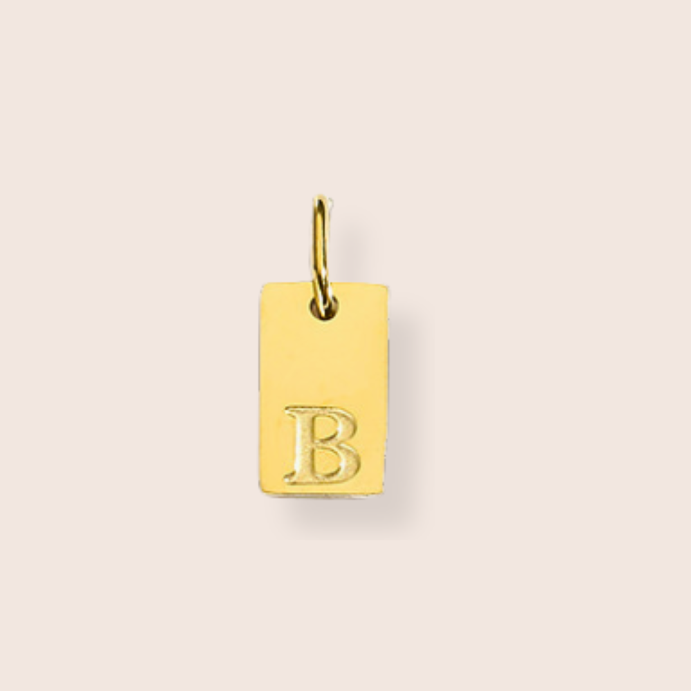 Initial Charm Mini Tag