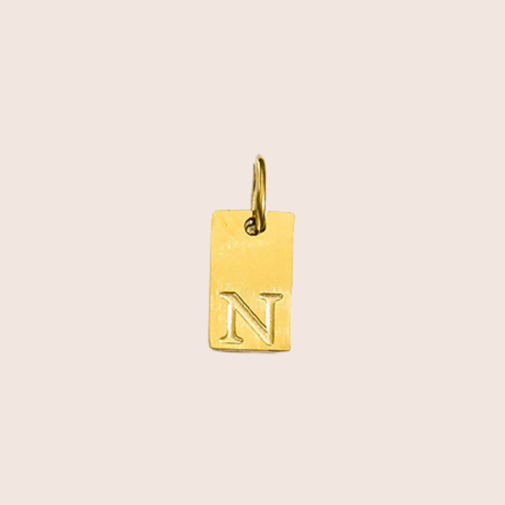 Initial Charm Mini Tag