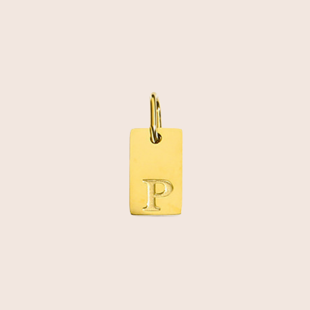 Initial Charm Mini Tag