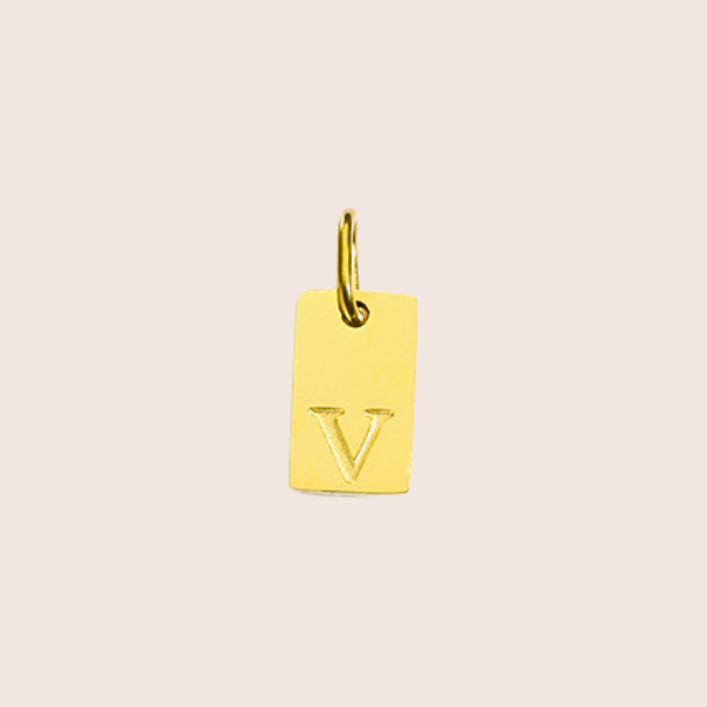 Initial Charm Mini Tag