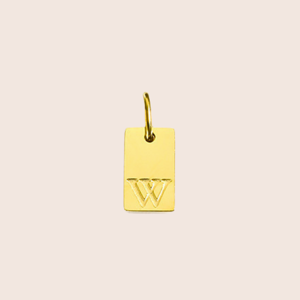 Initial Charm Mini Tag