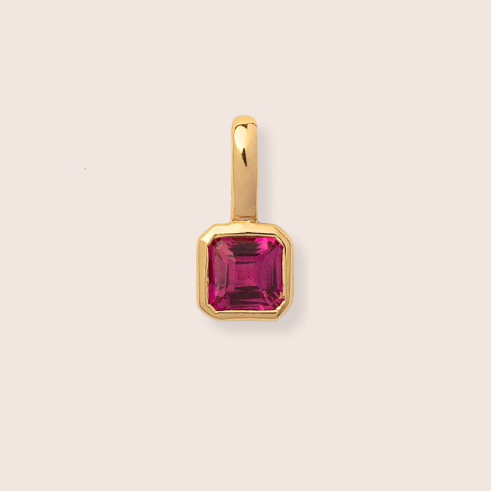 Birthstone Charm - Square