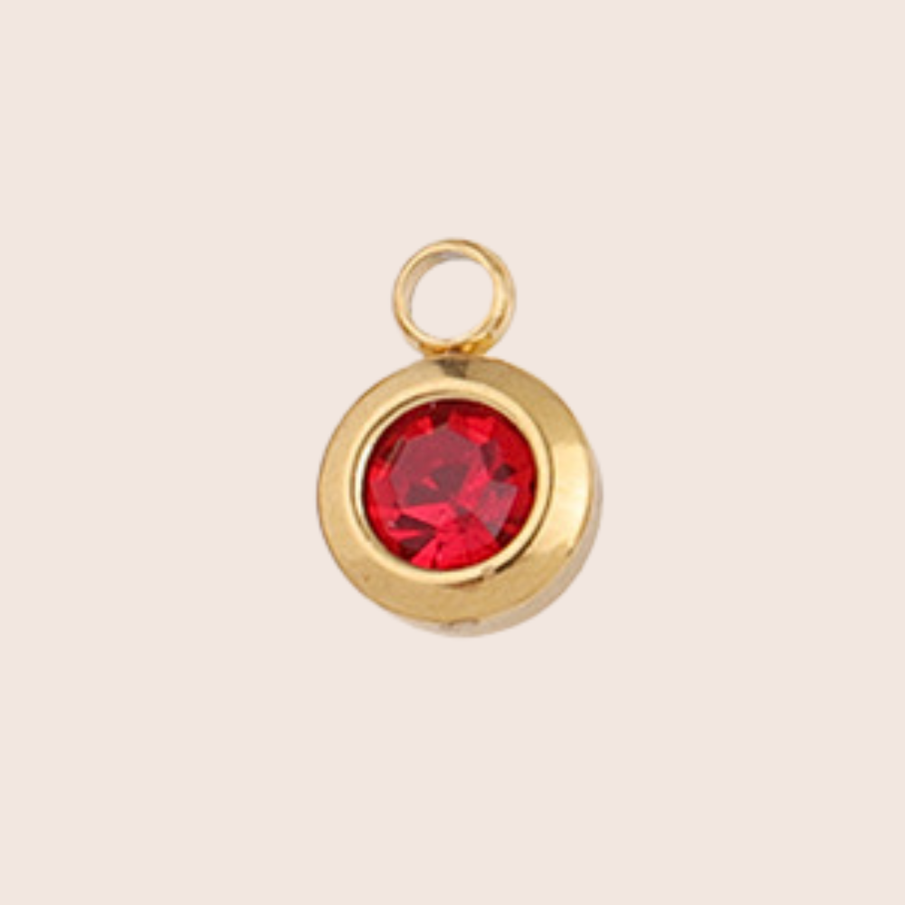 Birthstone Charm - Round