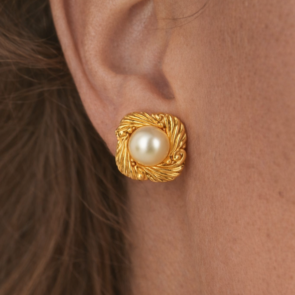 Elliana Pearl Statement Stud Earrings