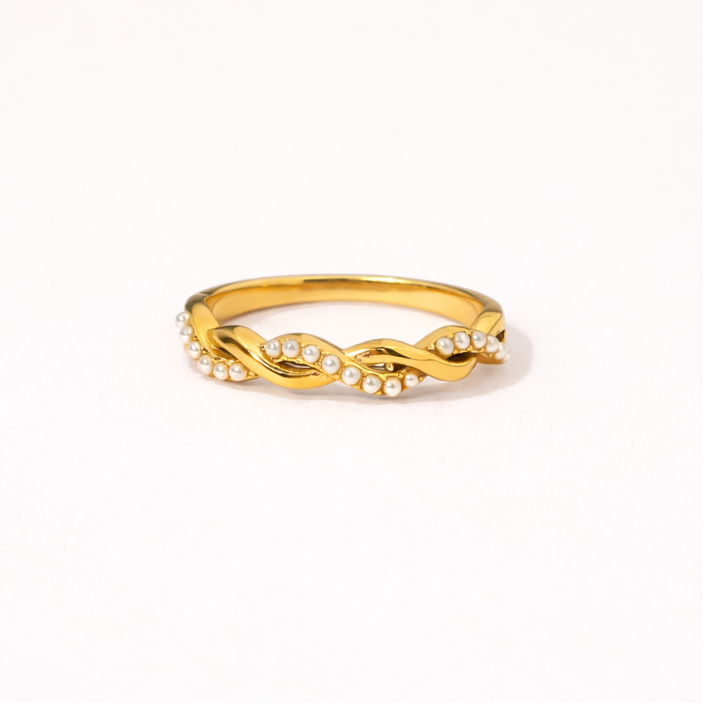 Isla Pearl Braid Ring