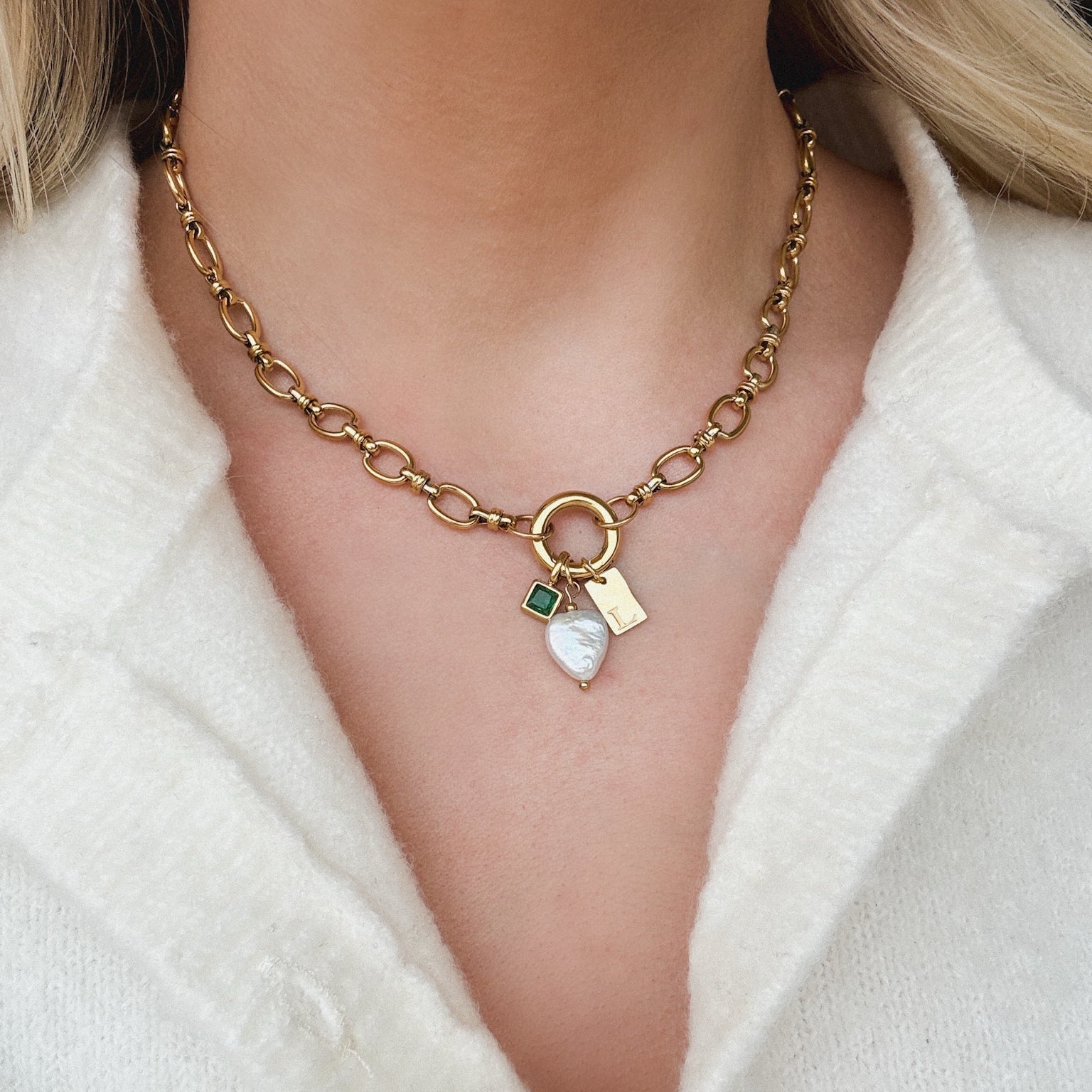 Chunky Charm Chain with Clasp