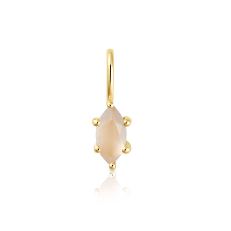 July Birthstone Necklace Pink Chalcedony