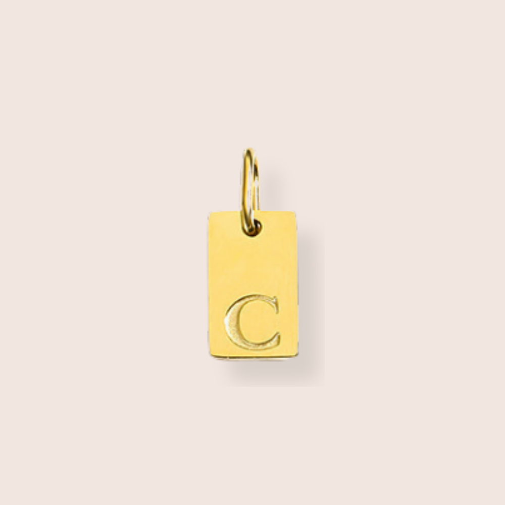 Initial Charm Mini Tag