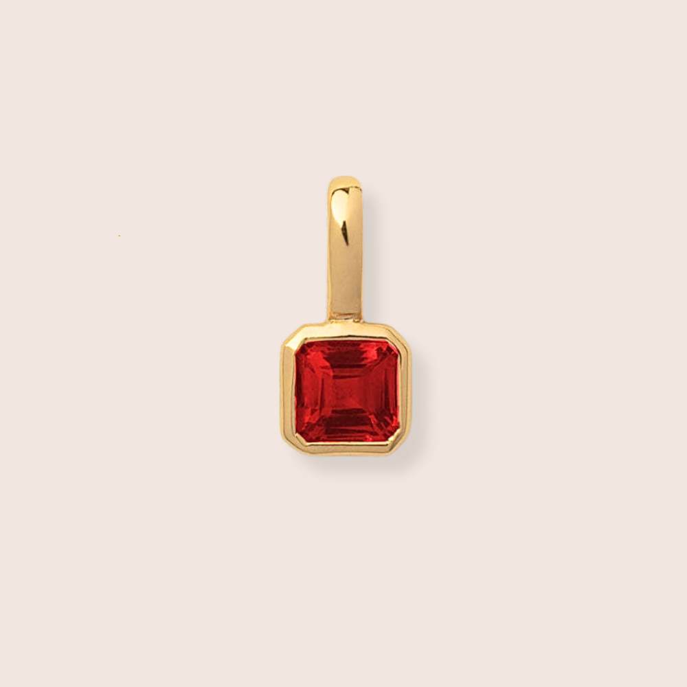 Birthstone Charm - Square