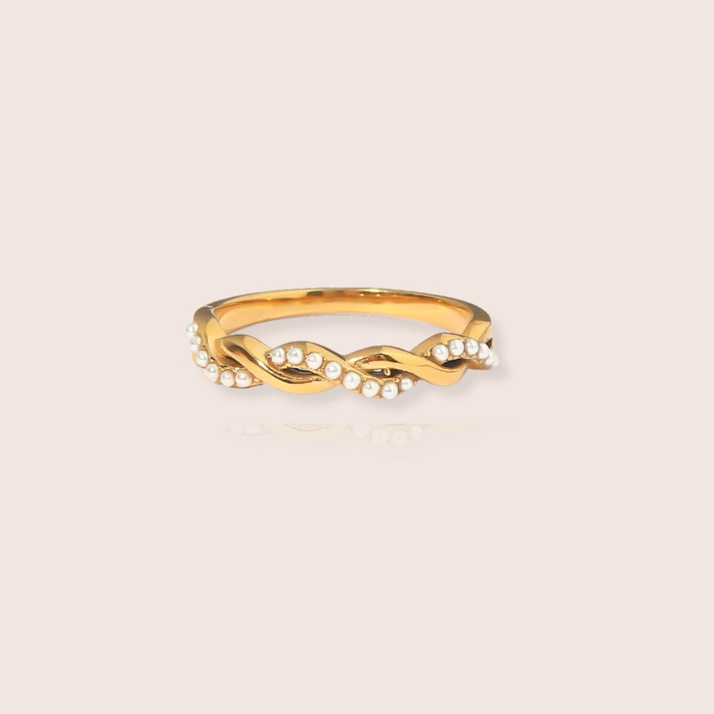 Isla Pearl Braid Ring