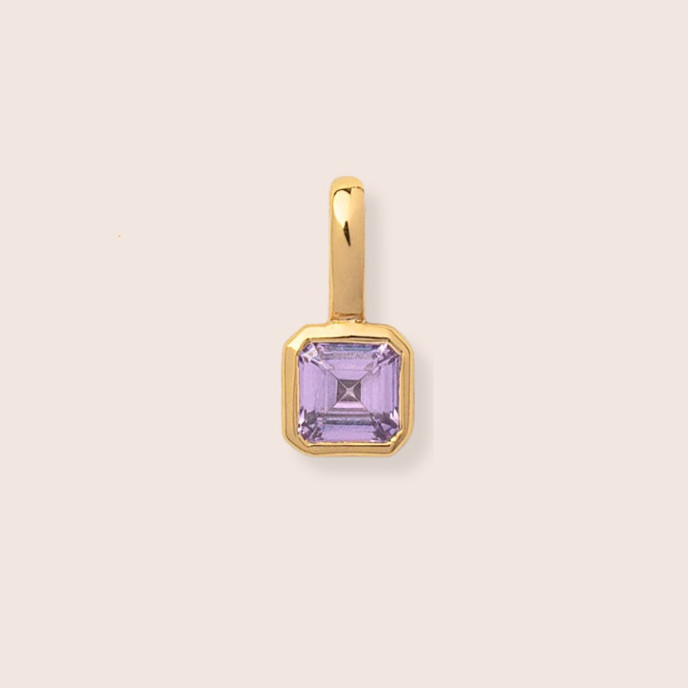 Birthstone Charm - Square