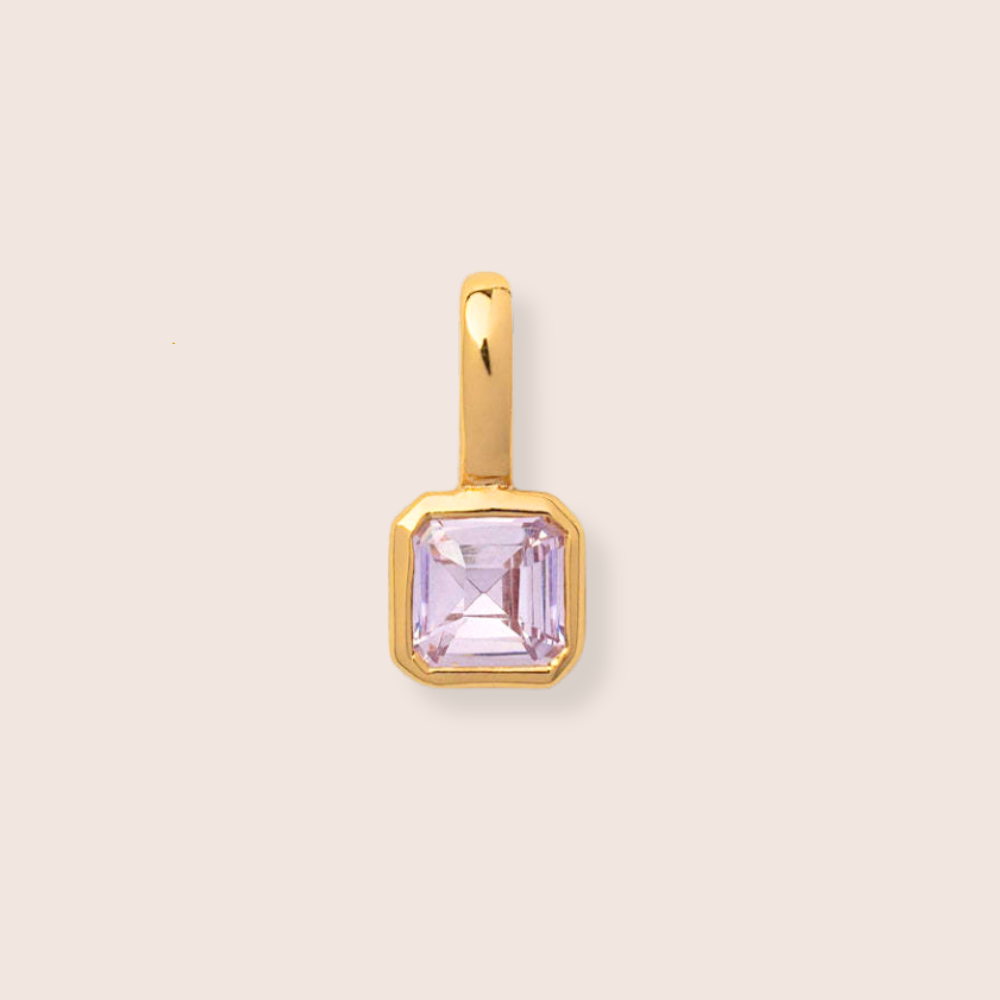 Birthstone Charm - Square