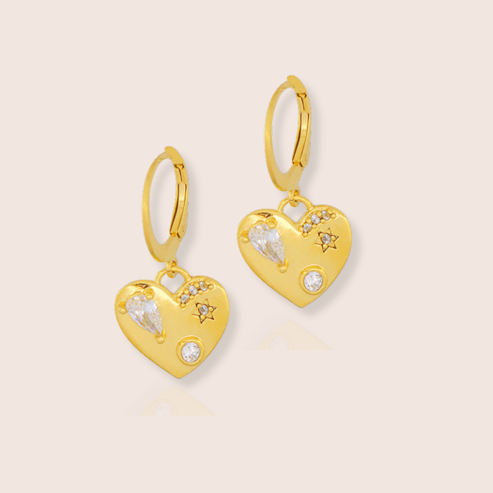 Nora Heart Drop Earrings