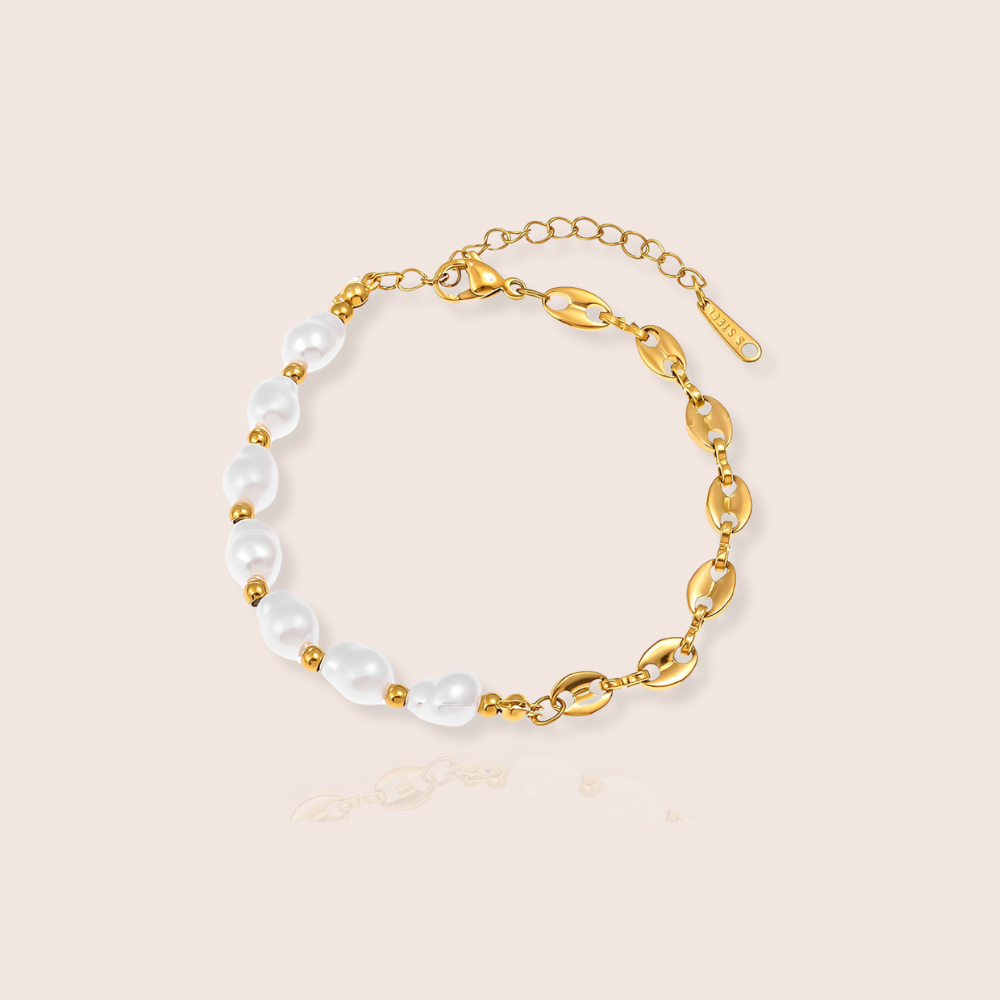 Goldie Pearl Chain Bracelet