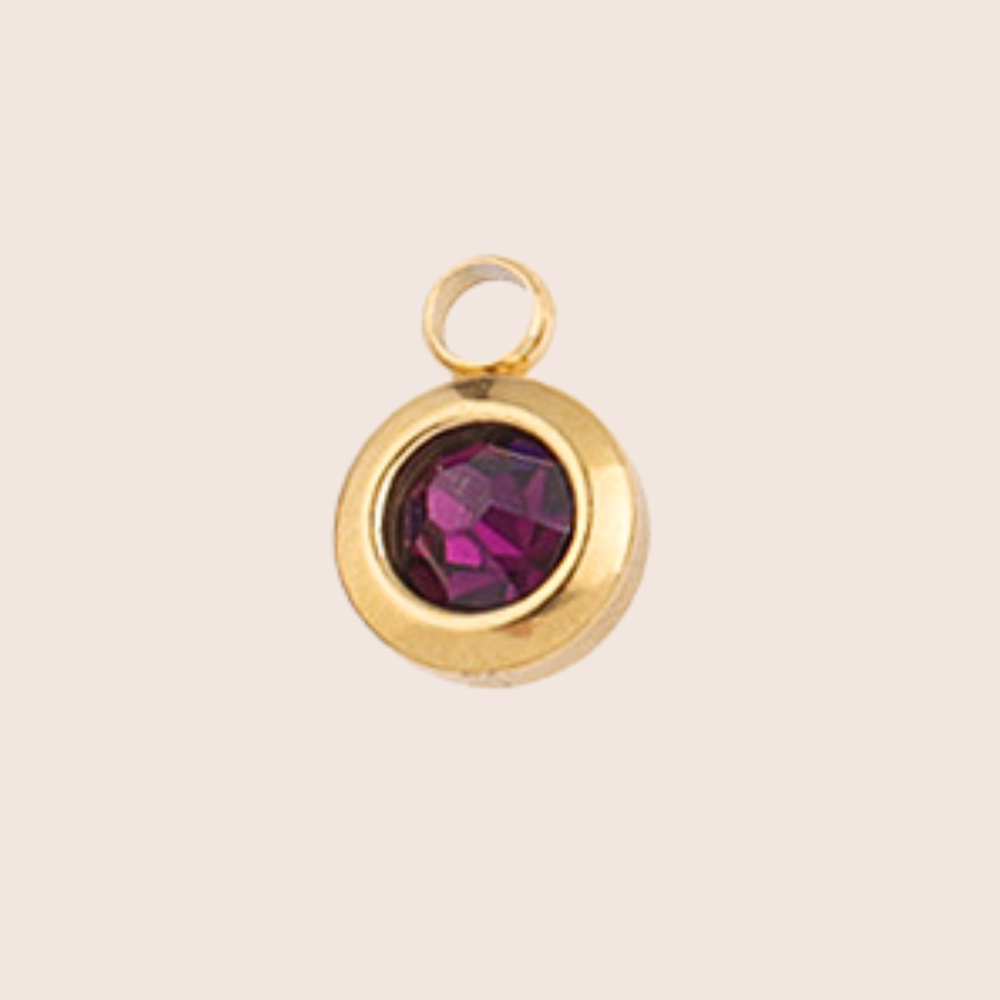 Birthstone Charm - Round