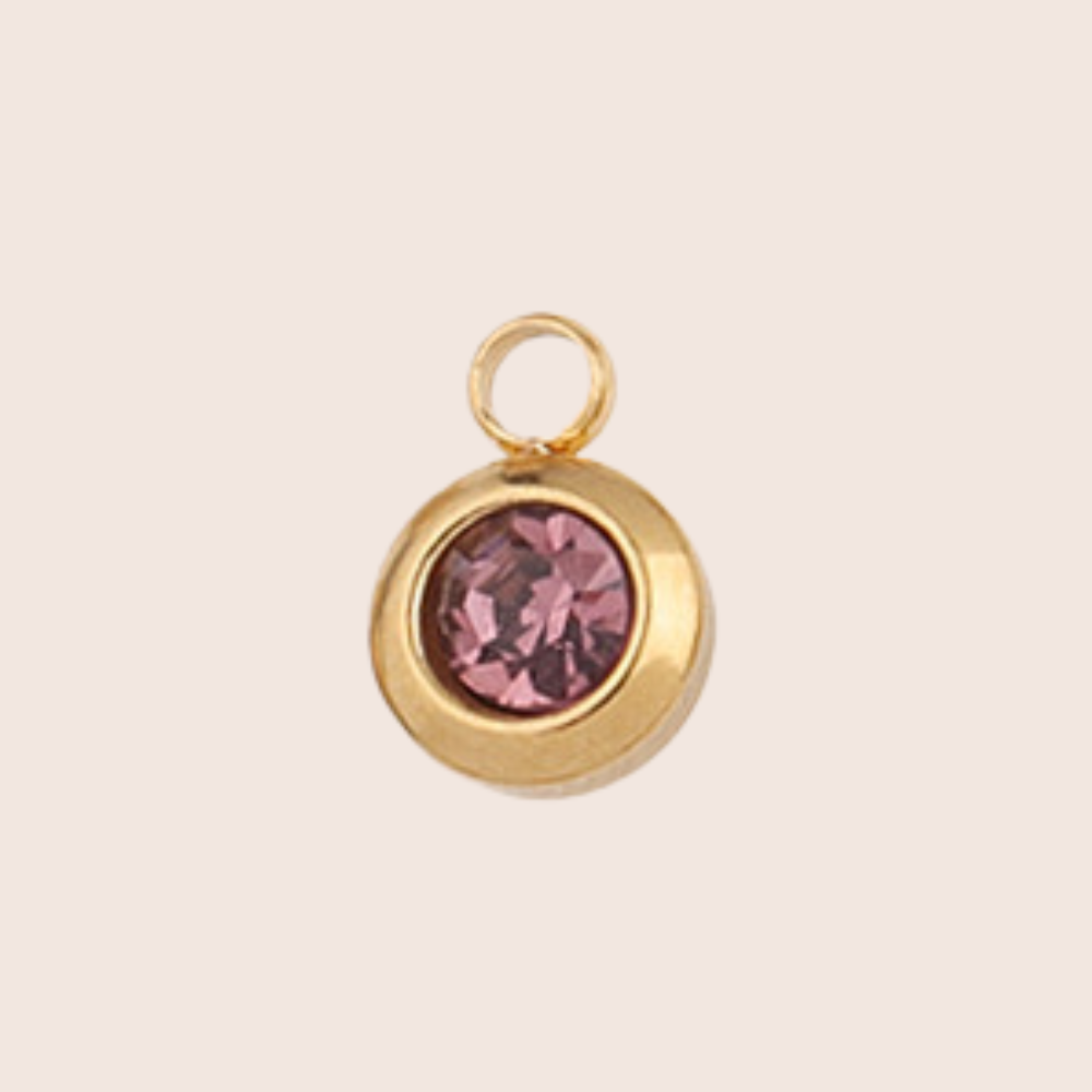 Birthstone Charm - Round