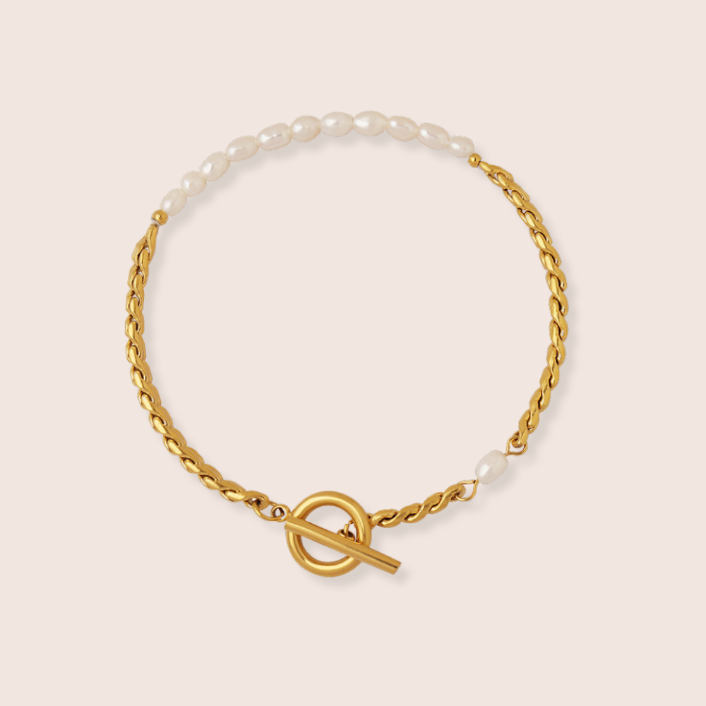 Dakota T Bar Pearl Bracelet