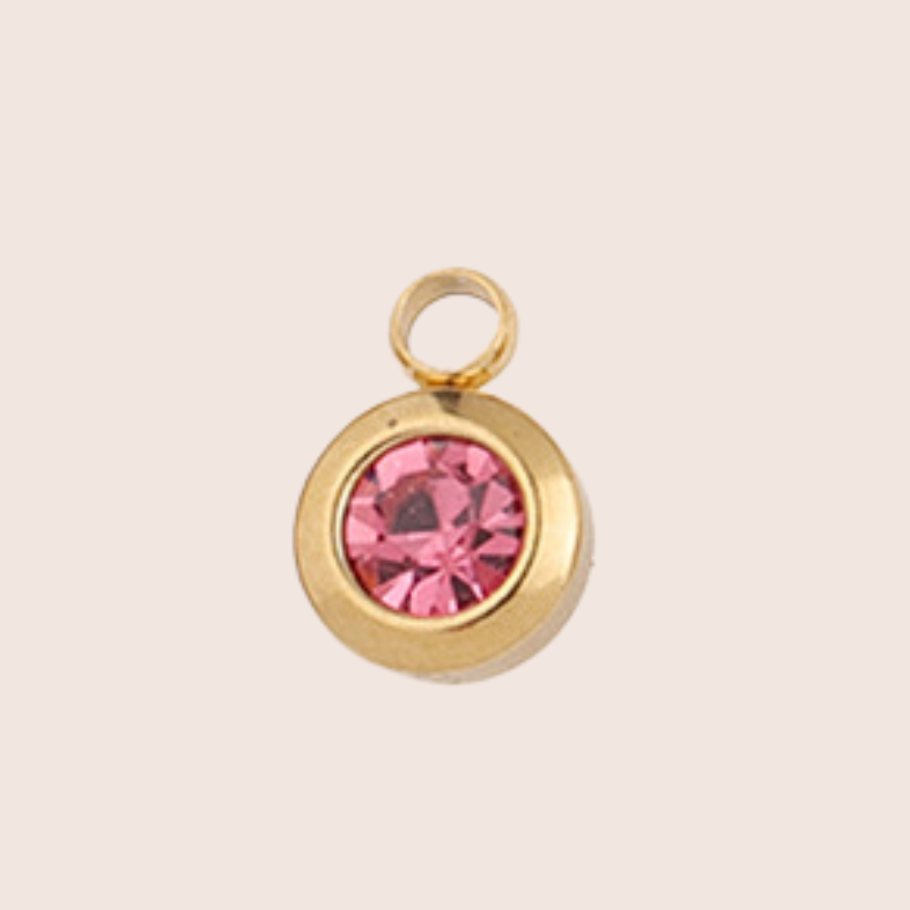 Birthstone Charm - Round