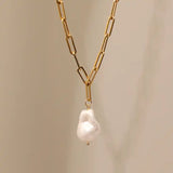 Molly Baroque Pearl Chain Necklace