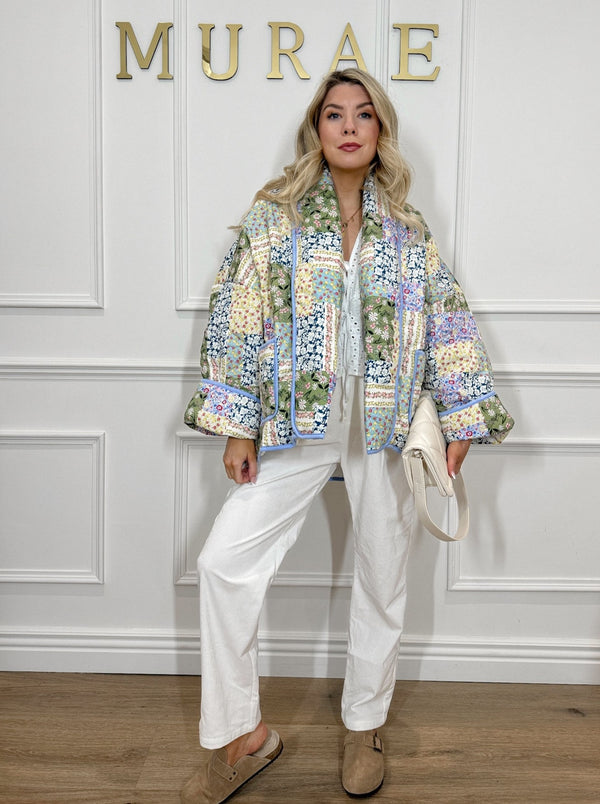 Marla Floral Quilted Patchwork Jacket