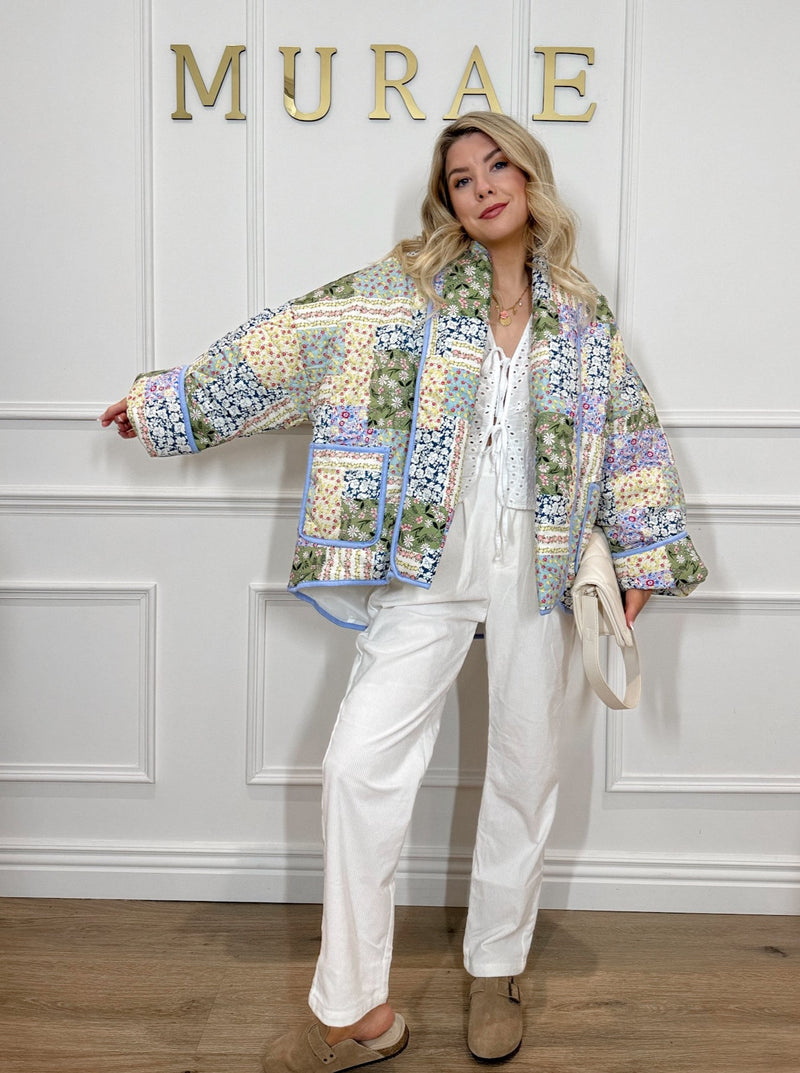 Marla Floral Quilted Patchwork Jacket