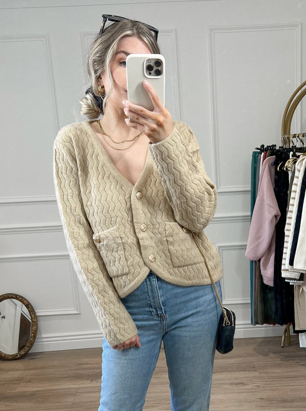 Elise Knitted Cardigan Toffee