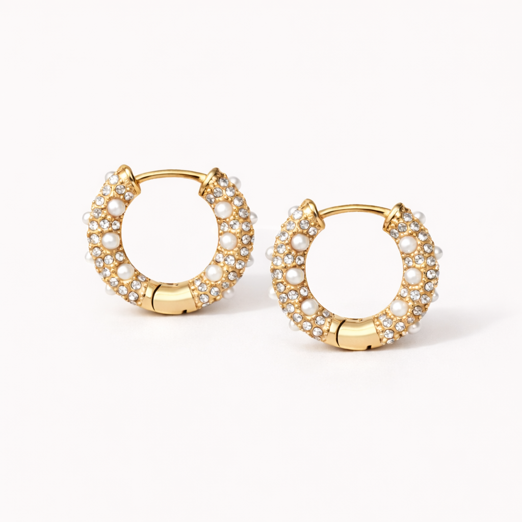 Margo Pearl Hoop Earrings