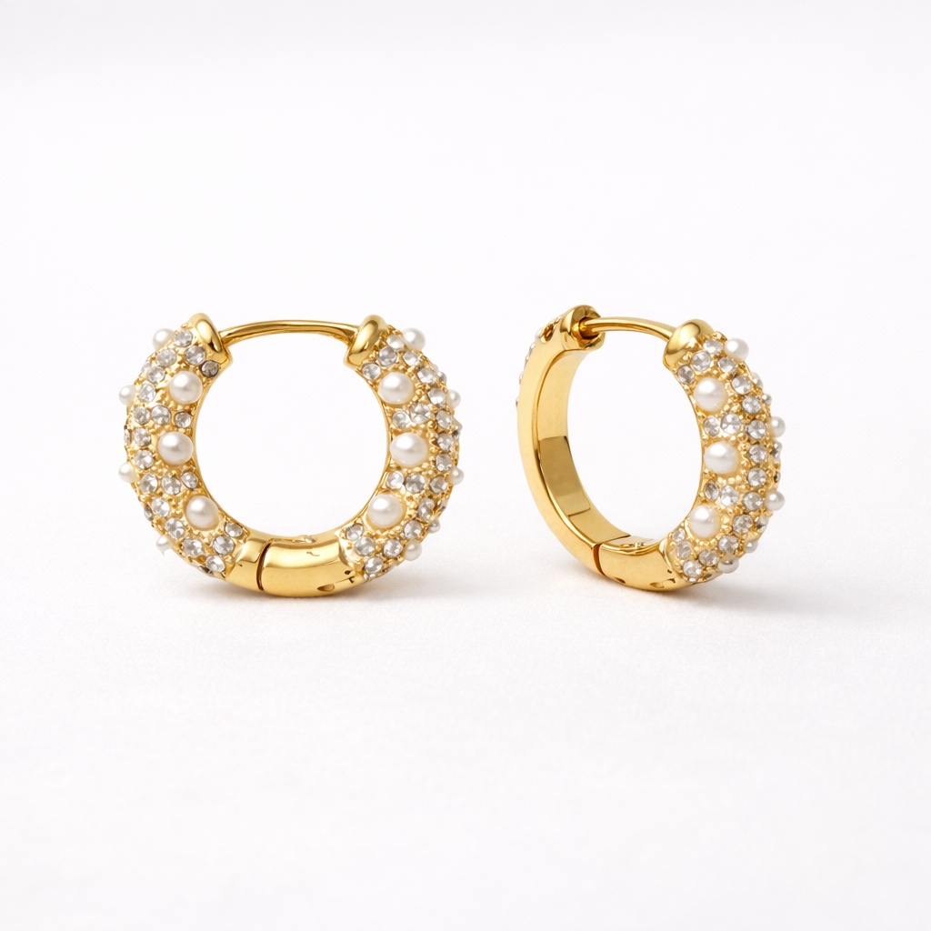 Margo Pearl Hoop Earrings