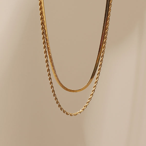 Penny Double Snake Rope Necklace