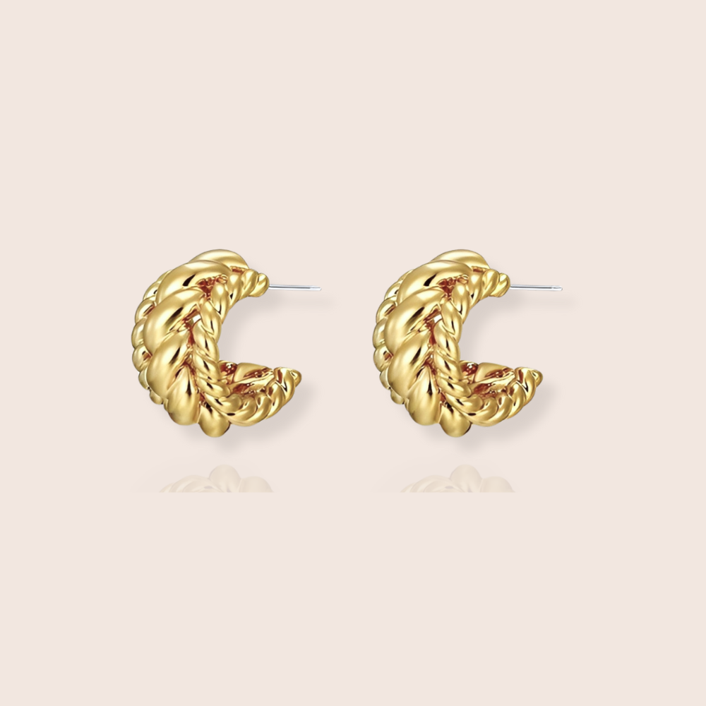 Faye Braided Hoop Earrings