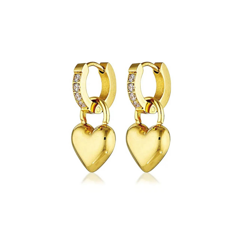 Valentina Heart Huggie Earrings
