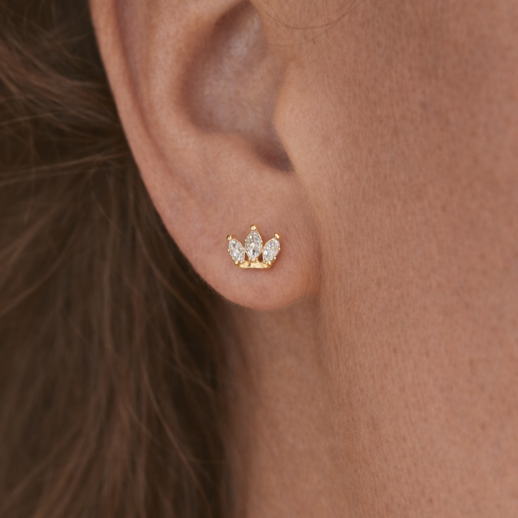 Freya Marquise Stud Earrings