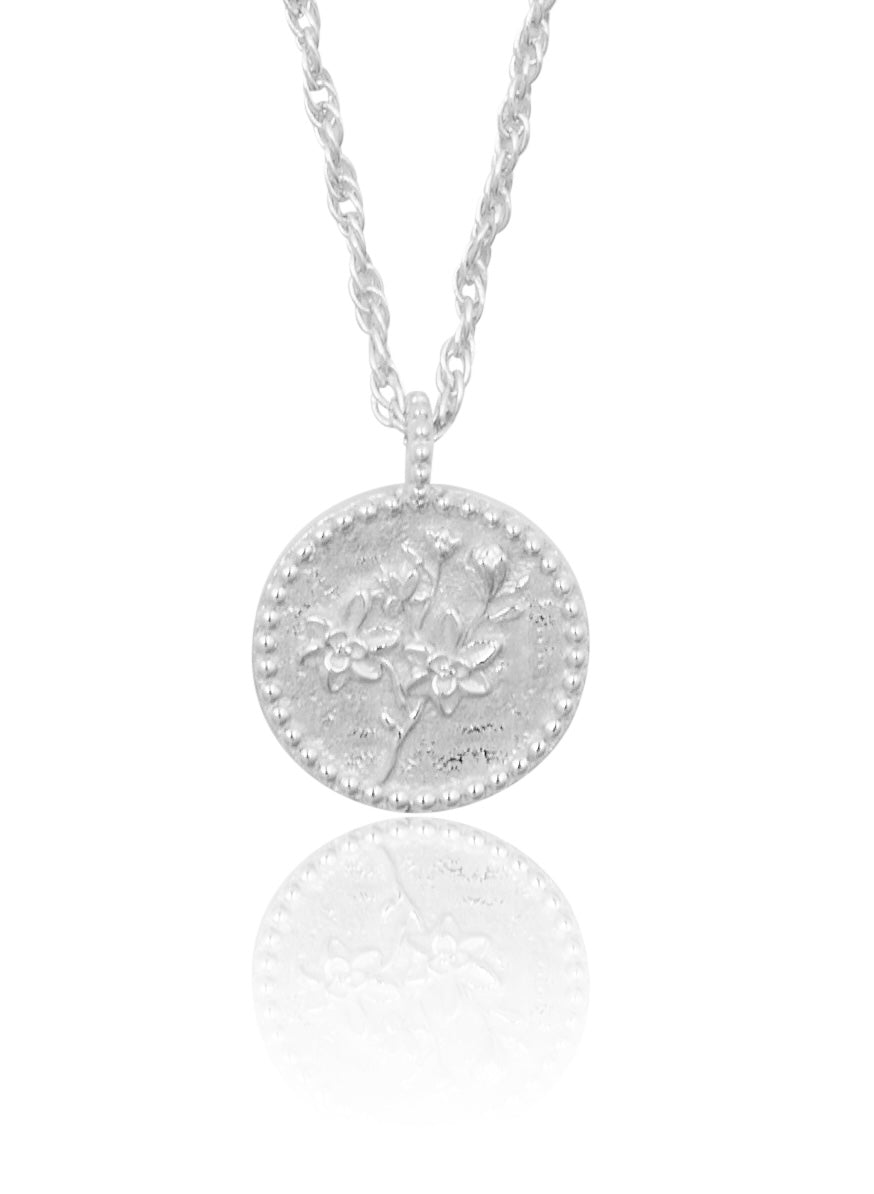 Margot Magnolia Coin Necklace