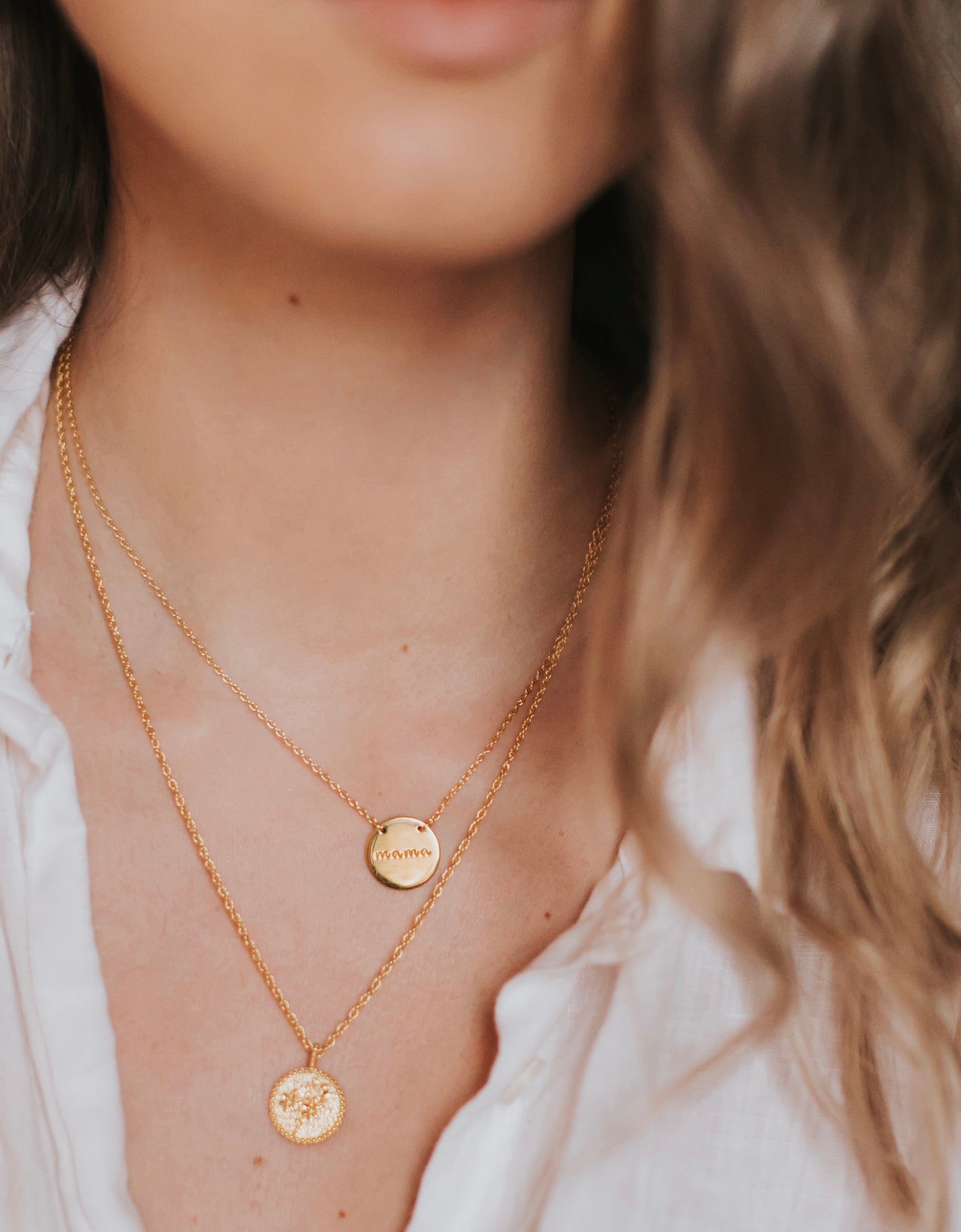 Leto Mama Coin Necklace