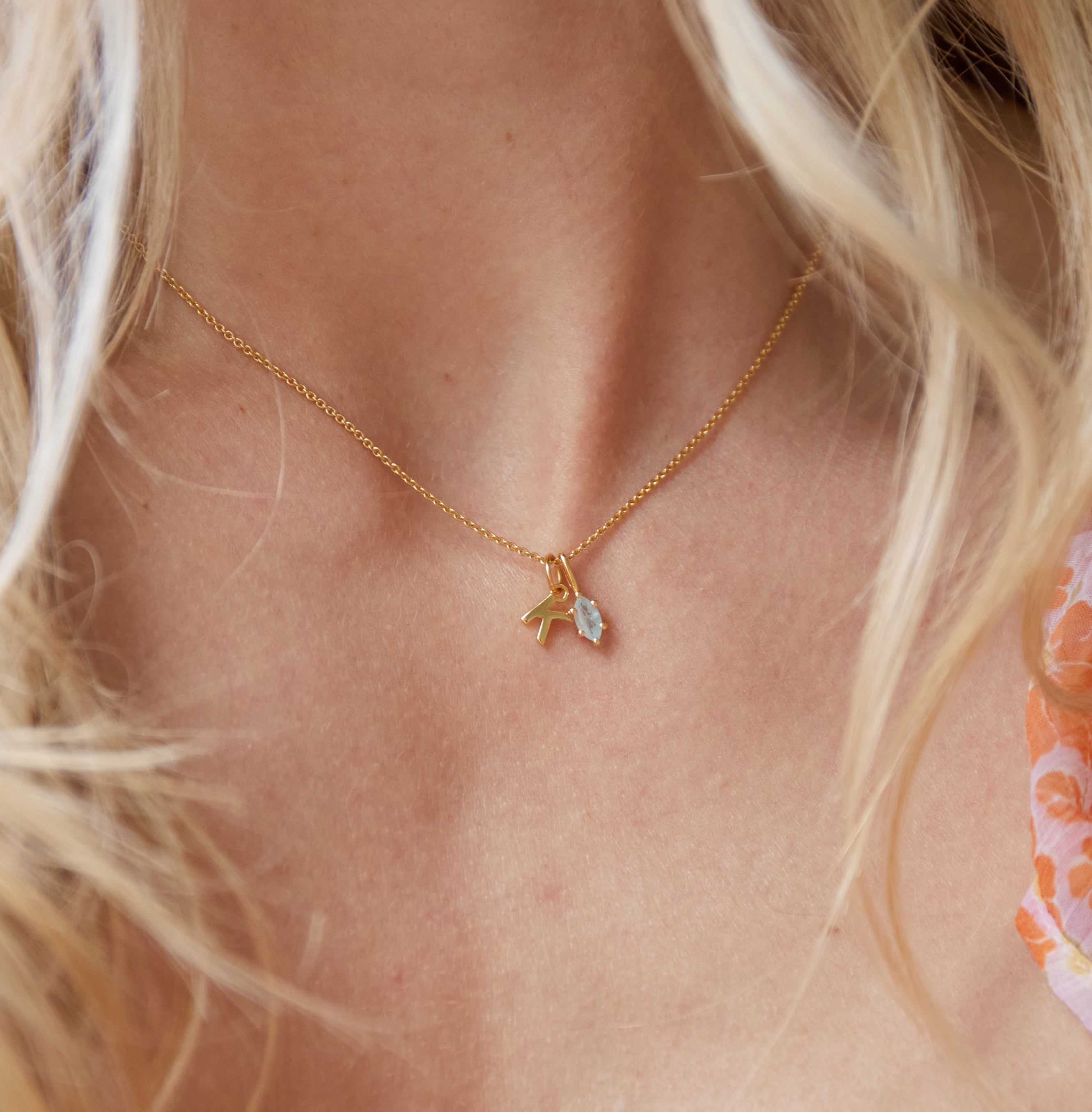 April Birthstone Charm Clear Quartz