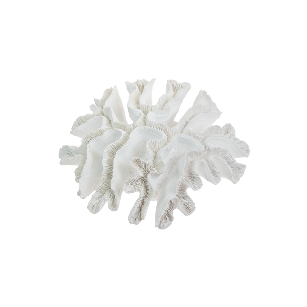 Large White Resin Coral Ornament
