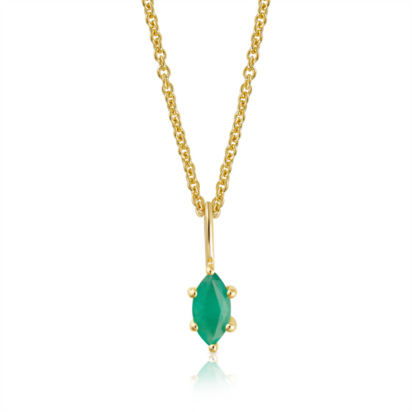 May Birthstone Necklace Emerald