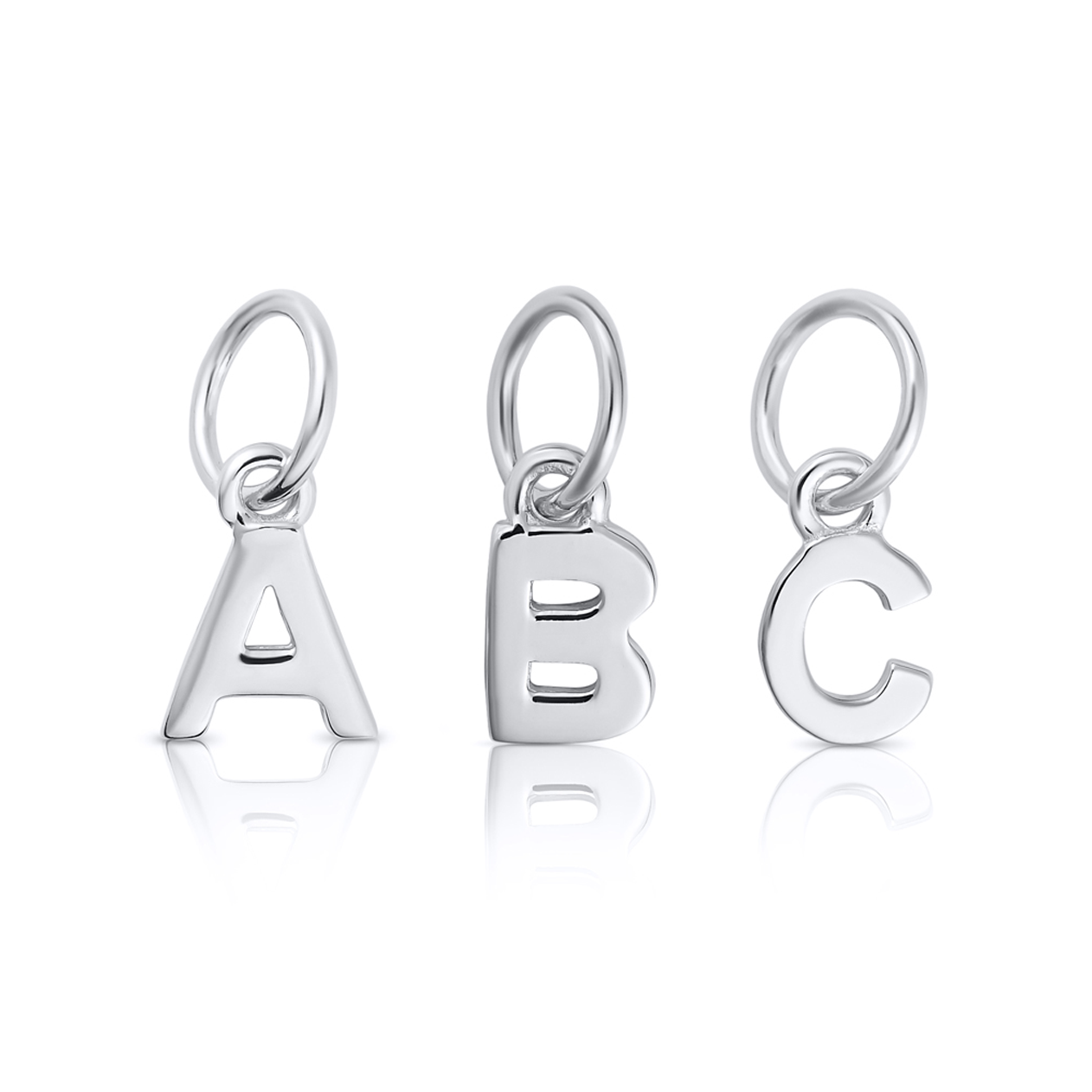 Mini Initial Necklace Silver