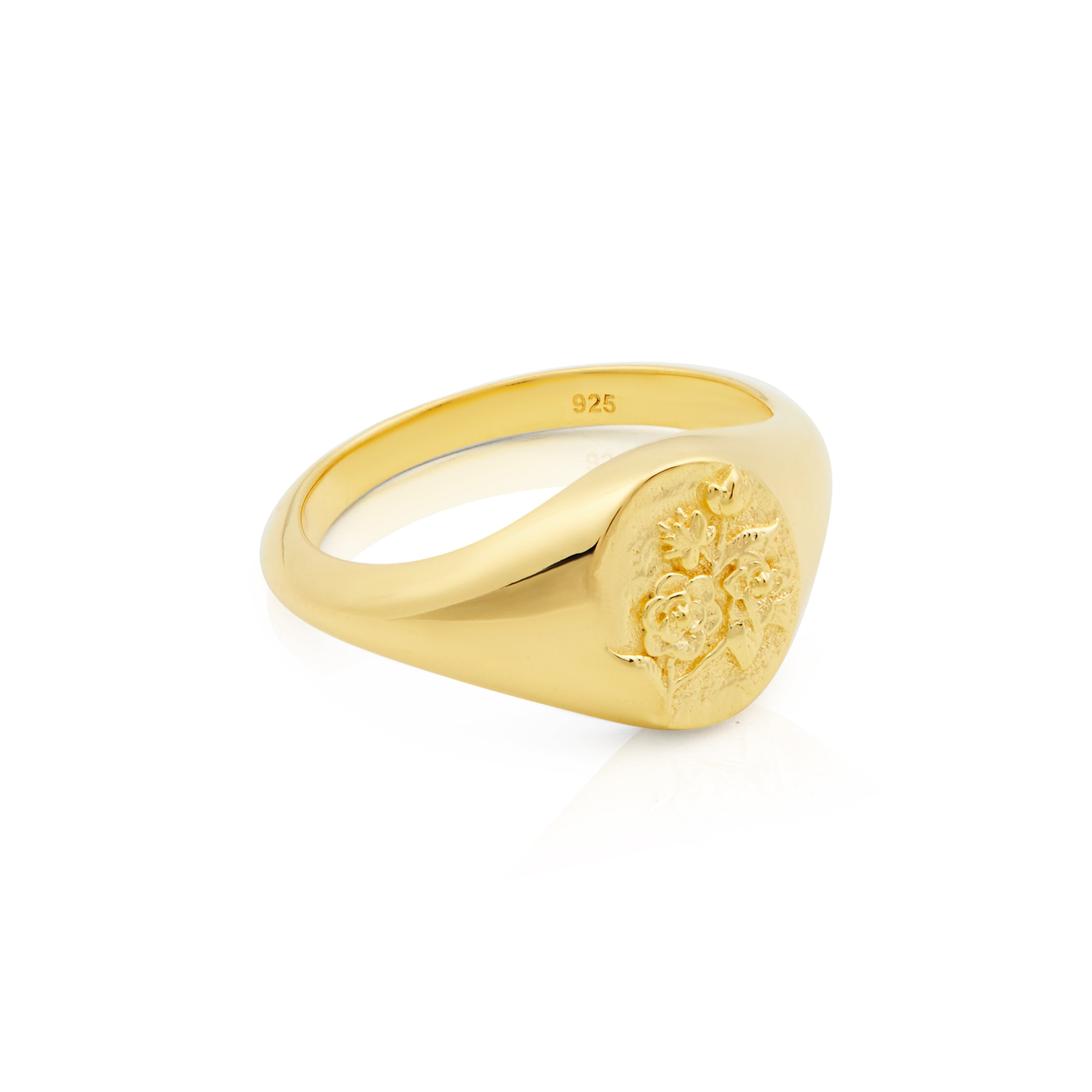 Margot Magnolia Signet Ring