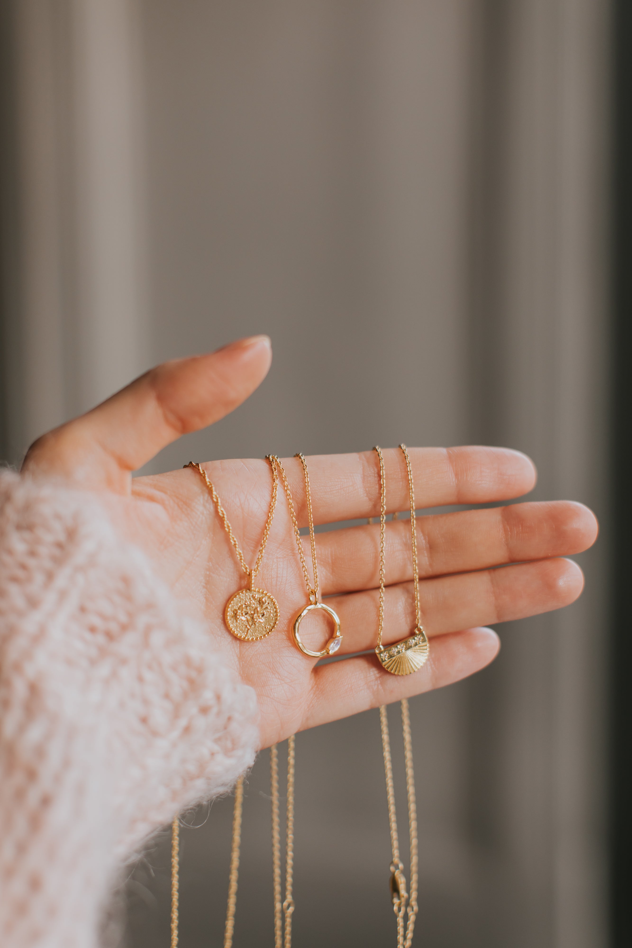 Margot Magnolia Coin Necklace