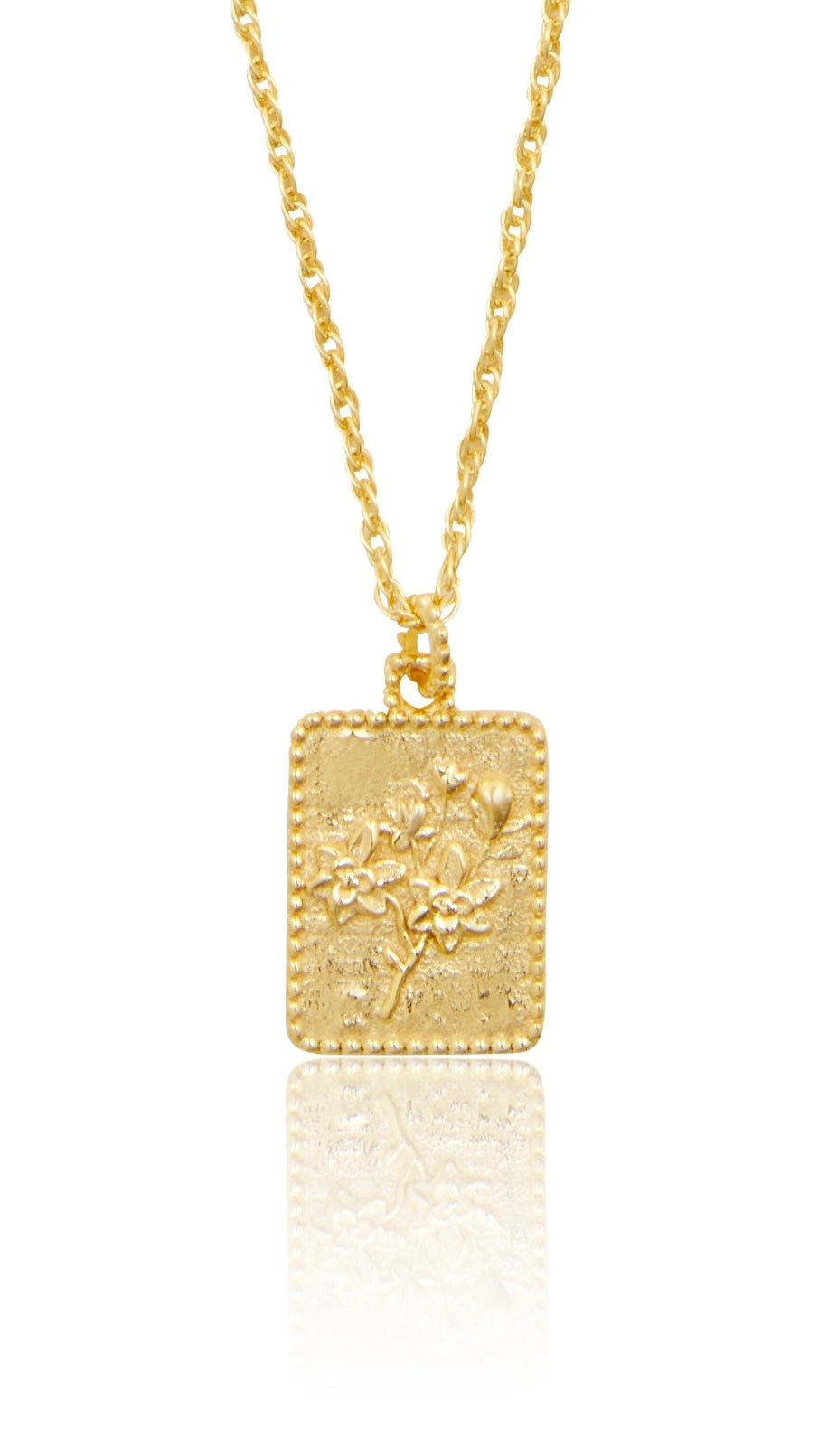 Margot Magnolia Tag Necklace