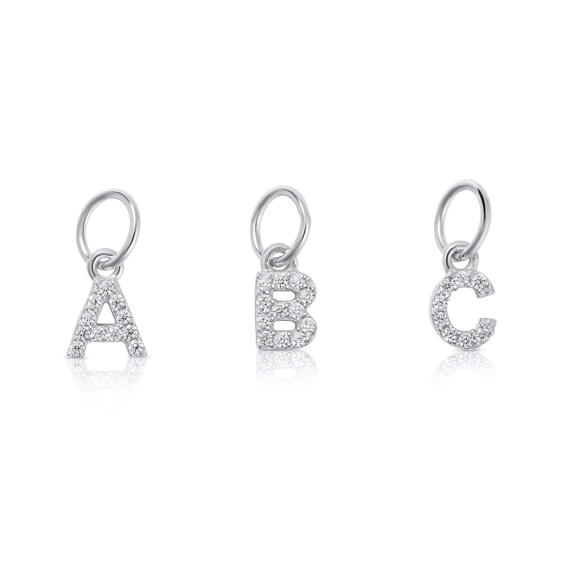 Rae Mini Initial Charm Silver