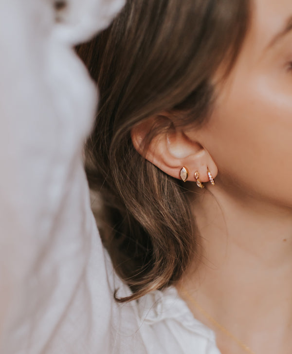 Leora Marquise Moonstone Stud Earrings