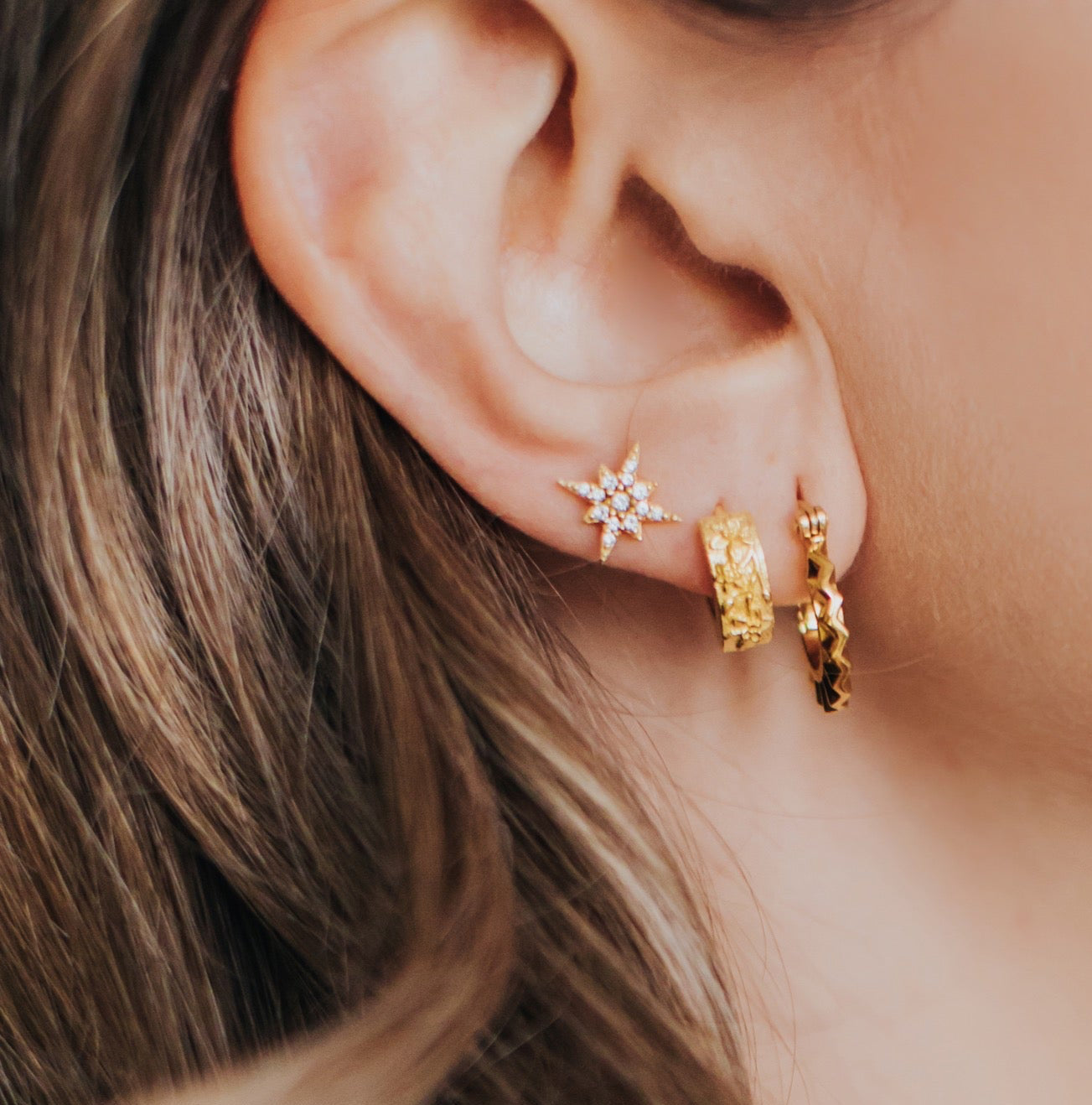 Aster Starburst Stud Earrings